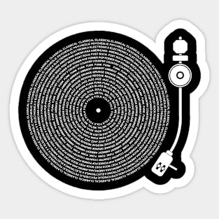 Genre Turntable Sticker